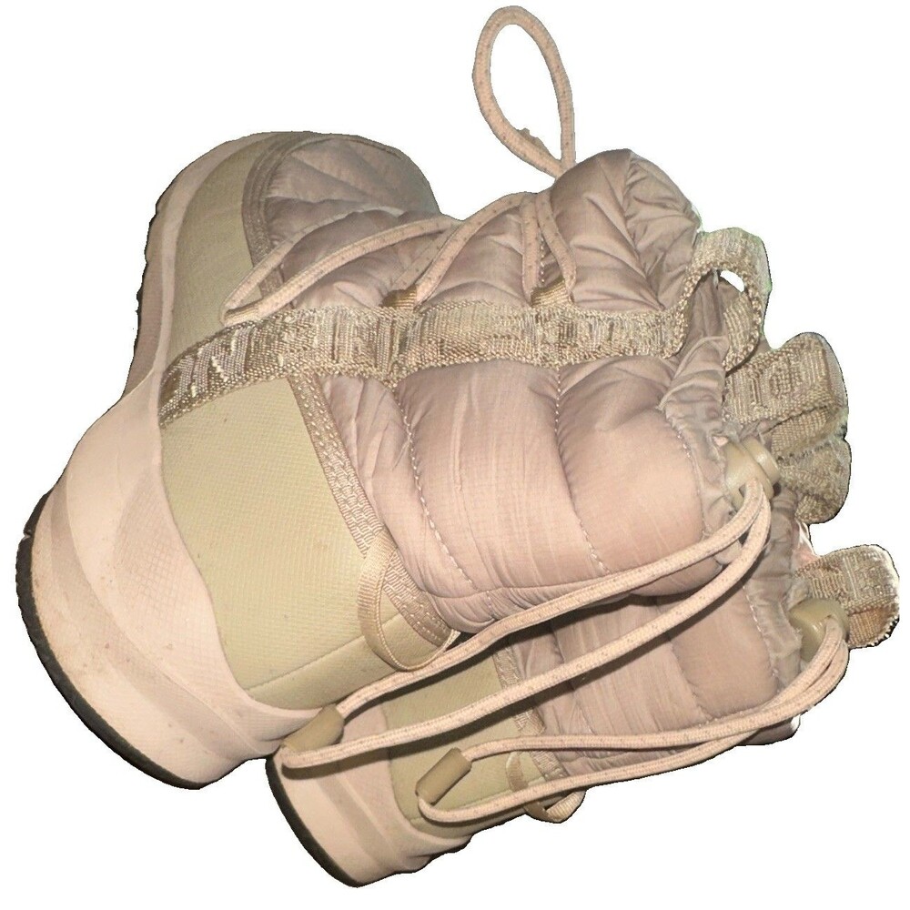 The North Face Women’s Insulated Snow Boots Faux Fur Beige Drawcord Size 10 - Picture 5 of 10